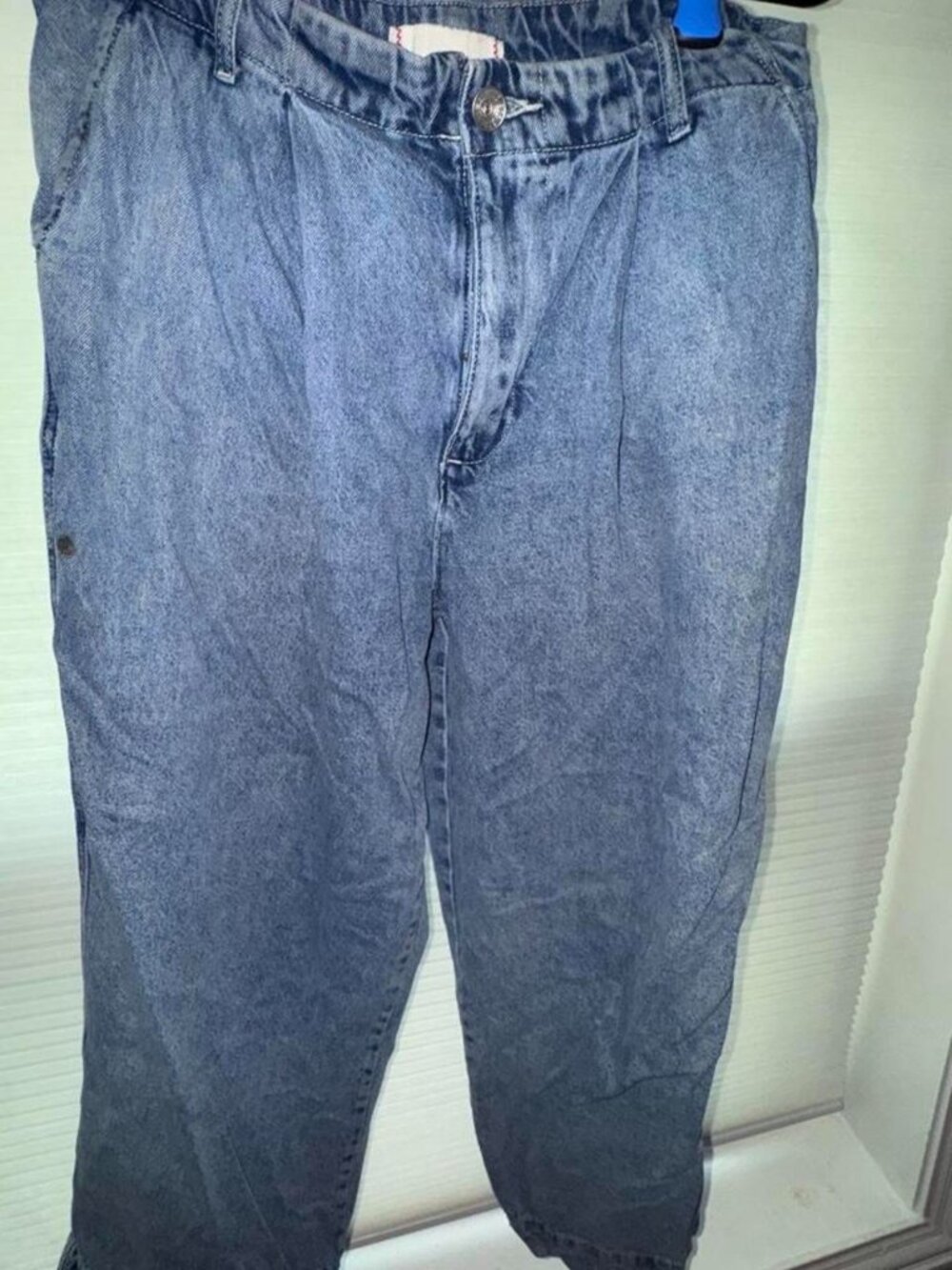 BDG Light Wash Pleated Dad Jeans Relaxed Tapered Size 30